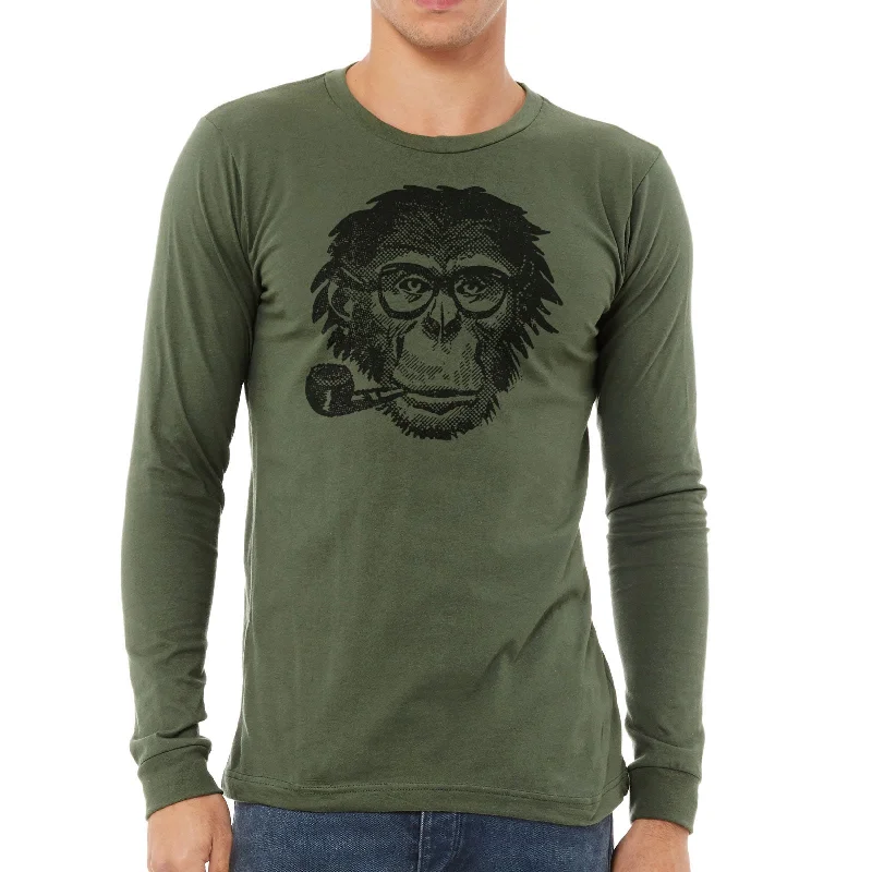 Highly Evolved Chimpanzee Unisex Long Sleeve Graphic Tee Confident Women's High - fashion