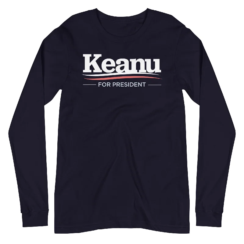 Keanu for president Long Sleeve T-Shirt Sporty Women's Tennis