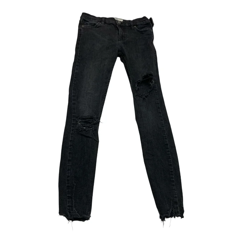 Jeans Skinny By Free People In Black Denim, Size: 0 Vacation