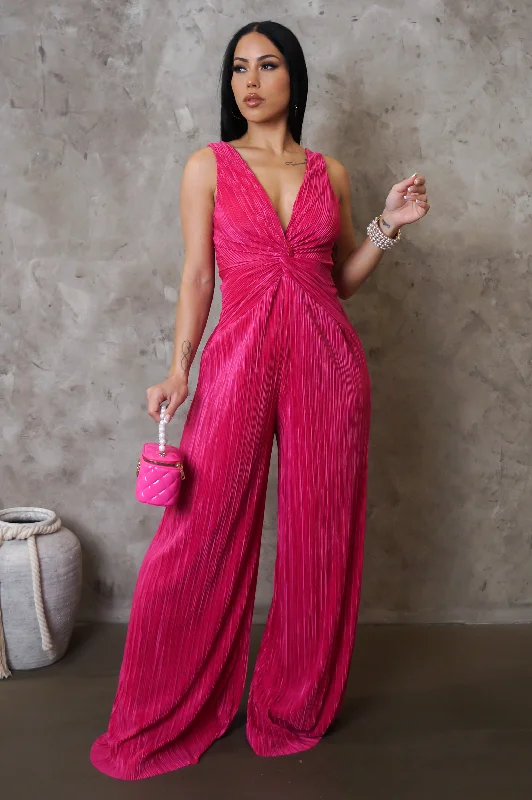 Here With You Jumpsuit - Pink Sleek Women's 