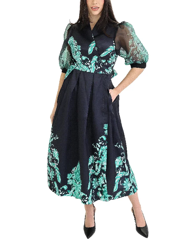 Printed Wrap Dress Hip Women's Urban