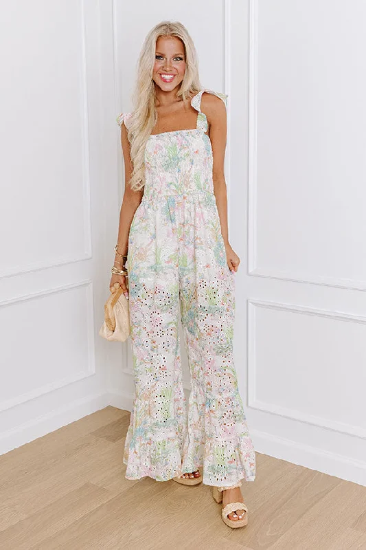 Coastal Canvas Eyelet Jumpsuit Australian Beach