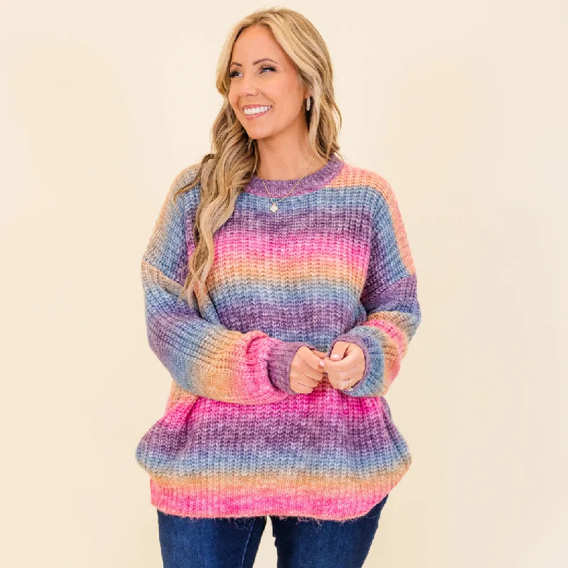 Golden Hour Sweater, Red-Orange Country