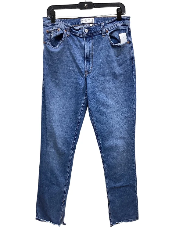 Jeans Skinny By Abercrombie And Fitch In Blue Denim, Size: 12l European