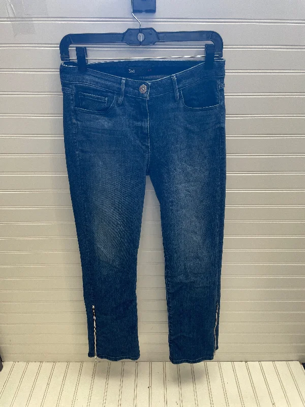 Jeans Straight By 3x1 In Blue Denim, Size: 2 Refined Women's Velvet