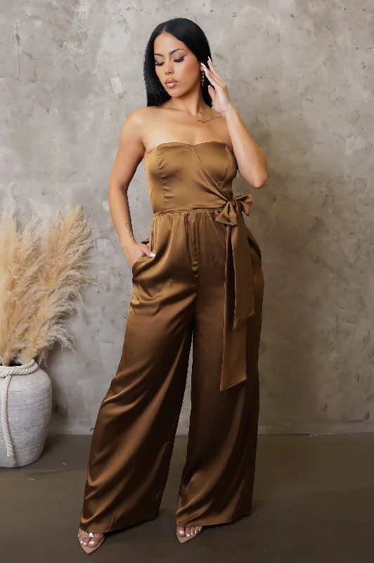 Finest Jumpsuit - Brown Tough Women's Military - inspired
