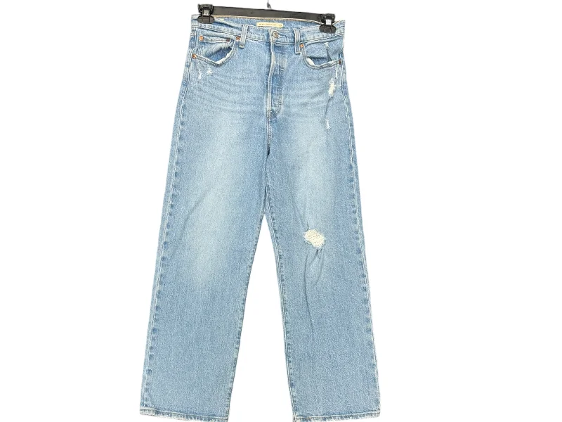 Jeans Straight By Levis In Blue Denim, Size: 8 Modern Women's Tech