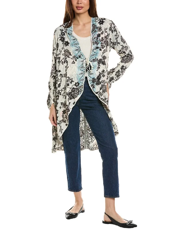 Johnny Was Ryder Long Coat Cozy Women's Sherpa - lined
