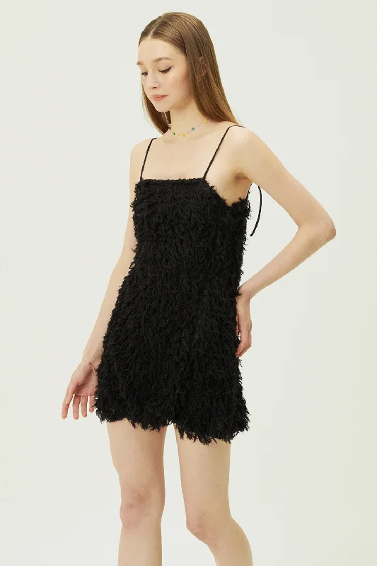 Liane Faux Feather Dress Preppy Women's College