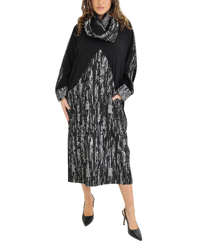 Maxi Dress w/ Infinity Scarf Confident Women's High - fashion
