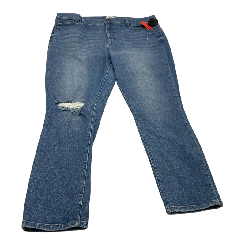Jeans Skinny By Loft In Blue Denim, Size: 14 Trendy Women's Oversized