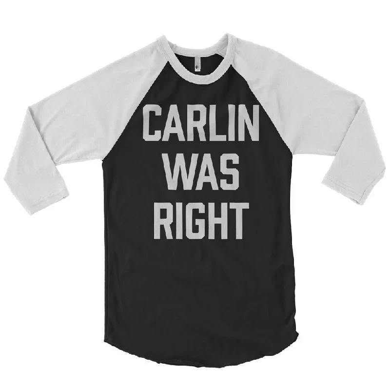 Carlin Was Right 3/4 Sleeve Raglan Softball Shirt Athletic Women's High - 