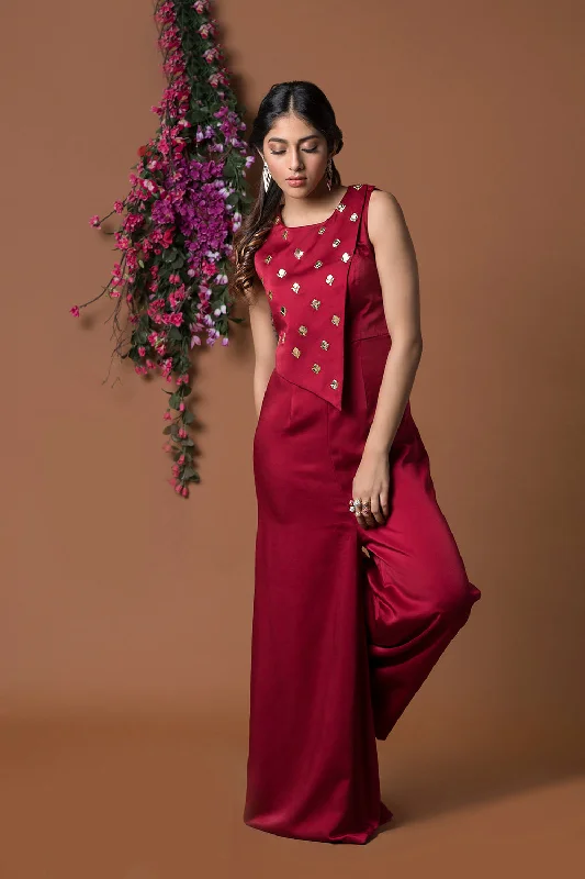 Red Jumpsuit Contemporary 