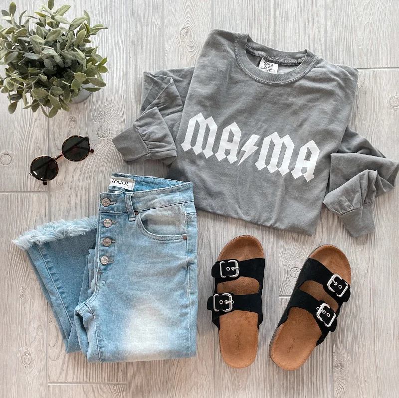 MAMA Rocker • Gray Long Sleeve Refined Women's Velvet