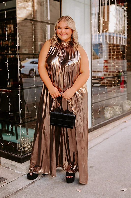 Amazing Views Metallic Jumpsuit Curves Bold Women's Animal Print