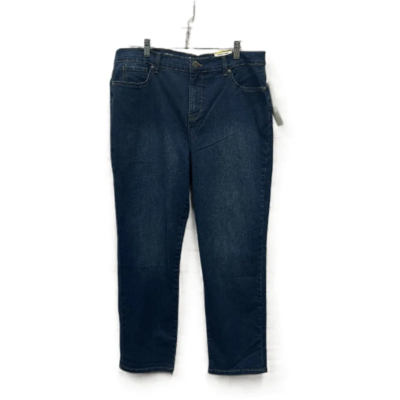 Jeans Straight By Style And Company In Blue Denim, Size: 14 Trendy Women's 
