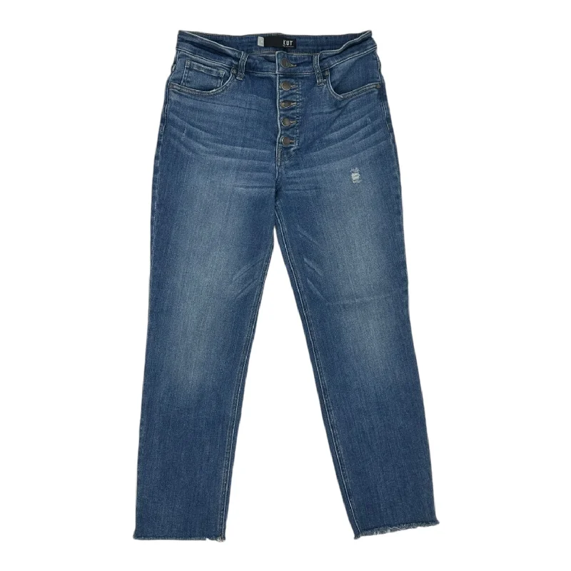 Jeans Straight By Kut In Blue Denim, Size:6 Modern Women's 