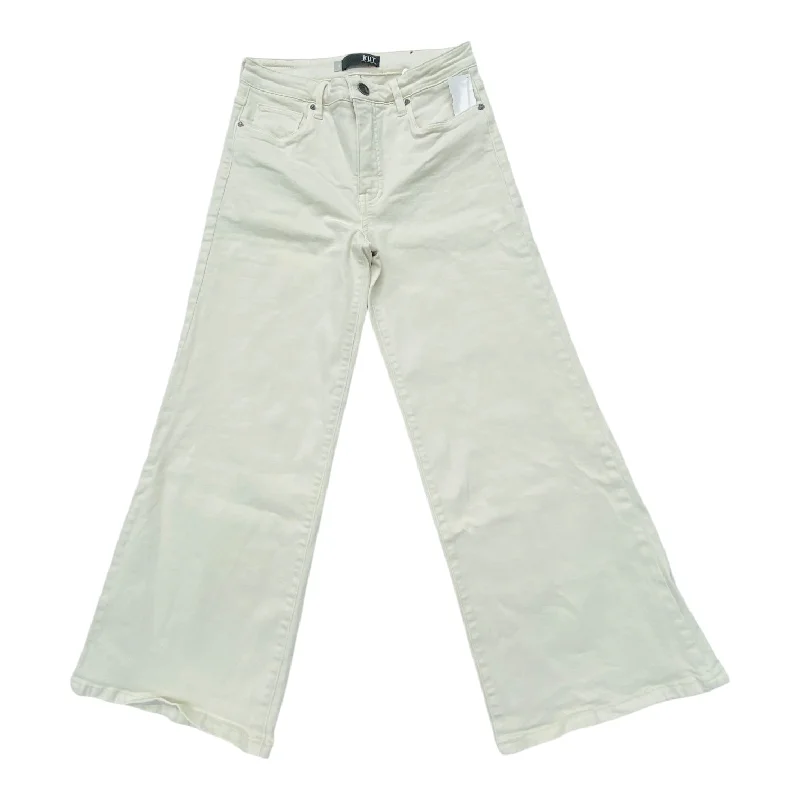 Jeans Wide Leg By Kut In Cream, Size: 6 Streetwear Style for 