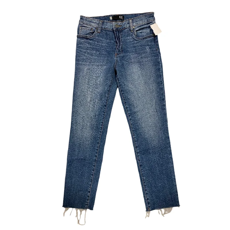 Jeans Straight By Kut In Blue Denim, Size: 2 Sleek Women's 