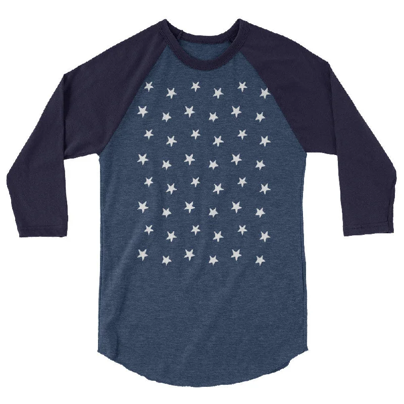 Vintage Stars 3/4 Sleeve Raglan Baseball Shirt Trendy Women's 