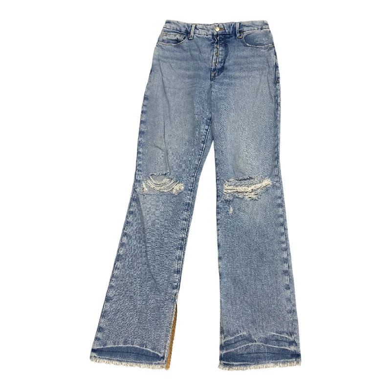 Jeans Straight By Good American In Blue, Size: 8 Dapper Women's 1920S