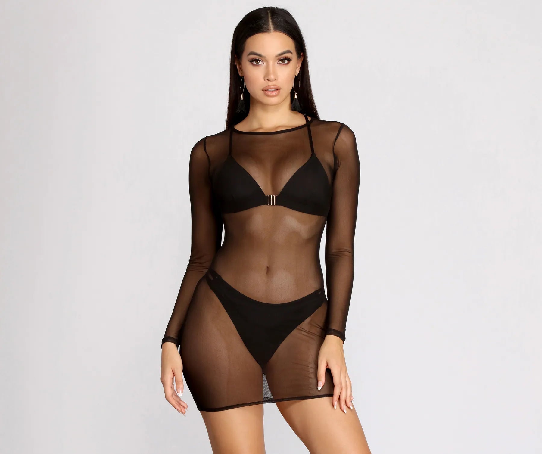 Clearly Meant For You Sheer Mesh Tunic Unique Women's Upcycled