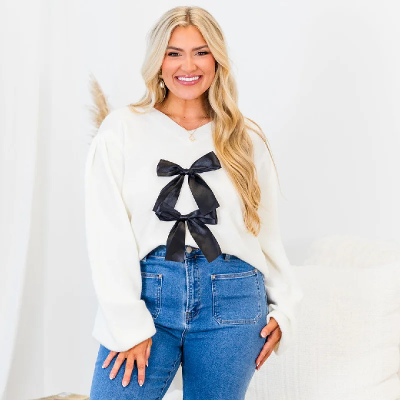 Straight To My Heart Sweater, White Adventure