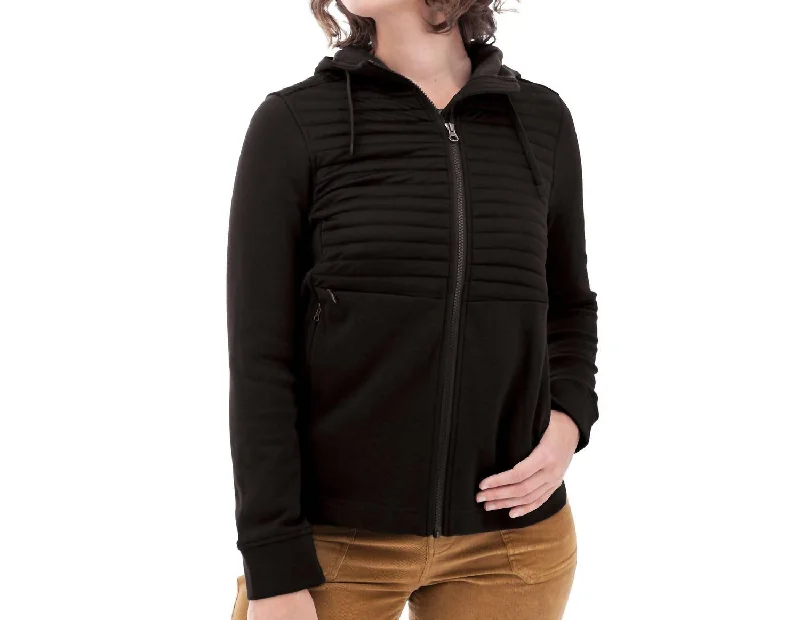 Dog Walker Fleece Jacket In Black Relaxed Women's 