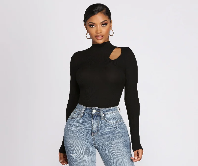 Key Moment Knit Bodysuit Classic Women's Pin - striped