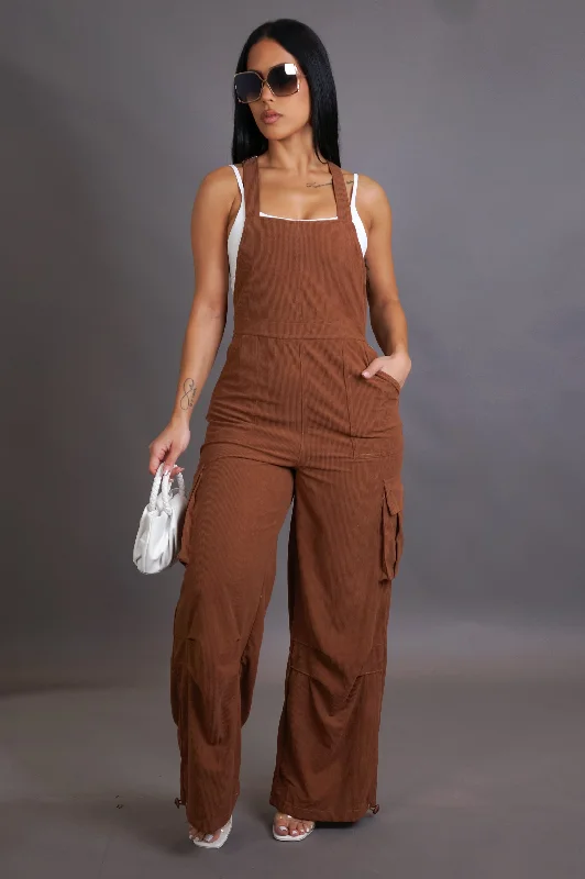 Overalls Jumpsuit - Brown purpose