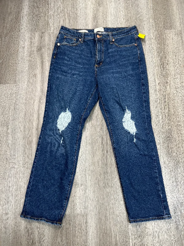 Jeans Straight By Universal Thread In Blue Denim, Size: 12 Refined Women's 