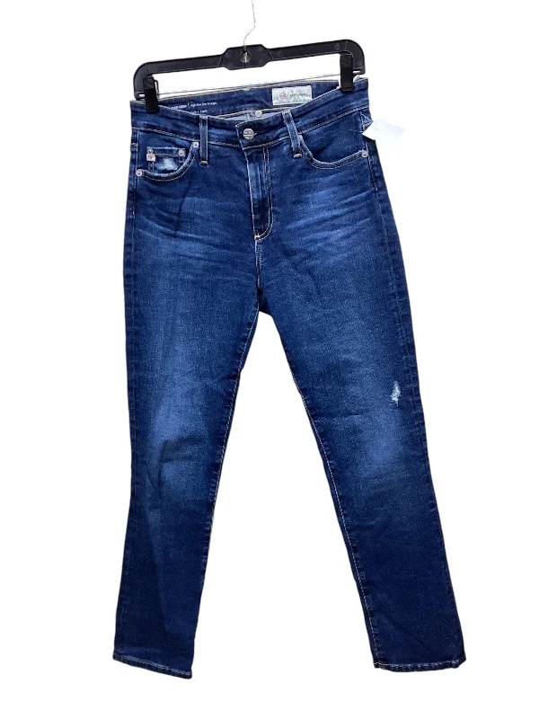 Jeans Straight By Ag Jeans In Blue Denim, Size: 4 Modern Women's 