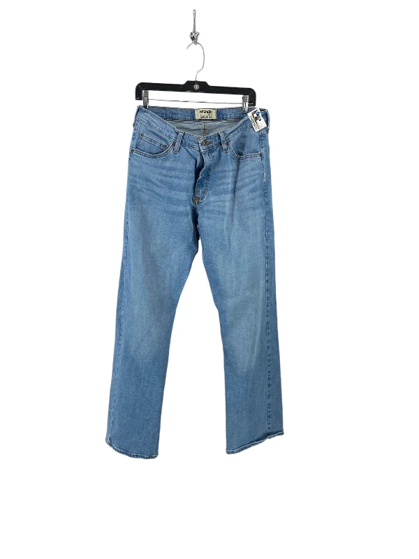 Jeans Straight By Wrangler In Blue Denim, Size: 12 Sophisticated Women's 