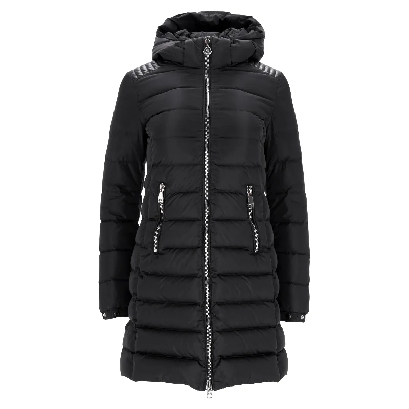 Moncler Orophin Down Puffer Jacket in Black Polyamide Earthy Women's 