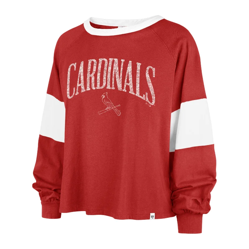 ST. LOUIS CARDINALS UPSIDE '47 RHEA LONG SLEEVE TEE WOMEN Preppy Women's College