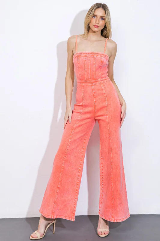 TOTALLY TRENDY TWILL JUMPSUIT Feminine Women's Style 