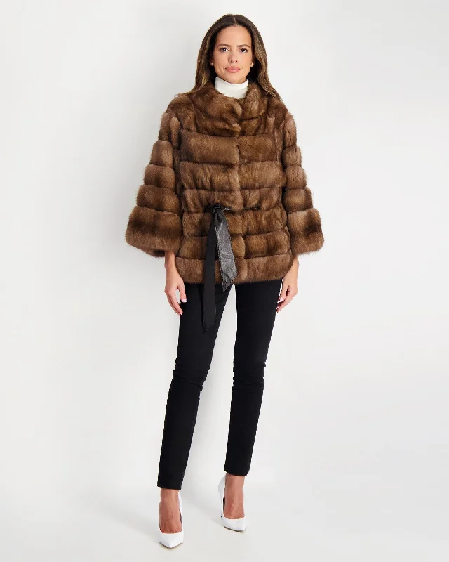 Sable Jacket Dapper Women's Bow - adorned