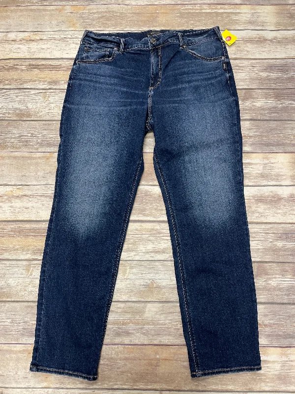 Jeans Straight By Cme In Blue Denim, Size: 20 Feminine Women's Soft 