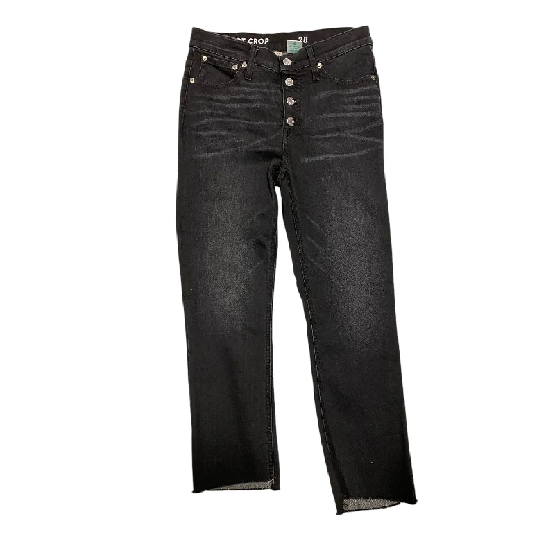 Jeans Straight By J. Crew In Black, Size: 6 Sophisticated Women's 