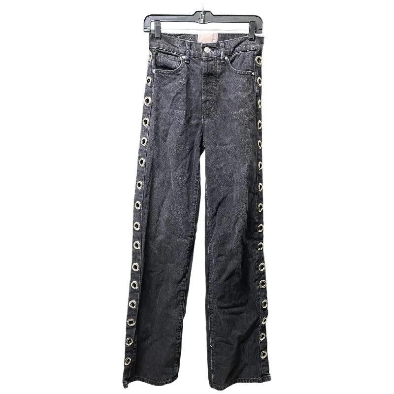 Jeans Wide Leg By Clothes Mentor In Black & Silver, Size: 4 Monochromatic All - in - one