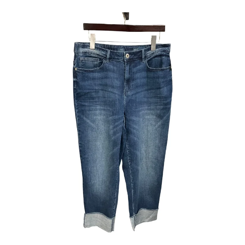 Jeans Straight By J. Jill In Blue Denim, Size: 16 Traditional Women's 