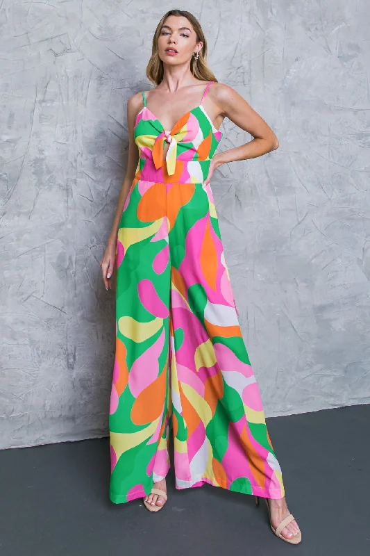 AT THE SOUND OF THE WOVEN JUMPSUIT Contemporary 