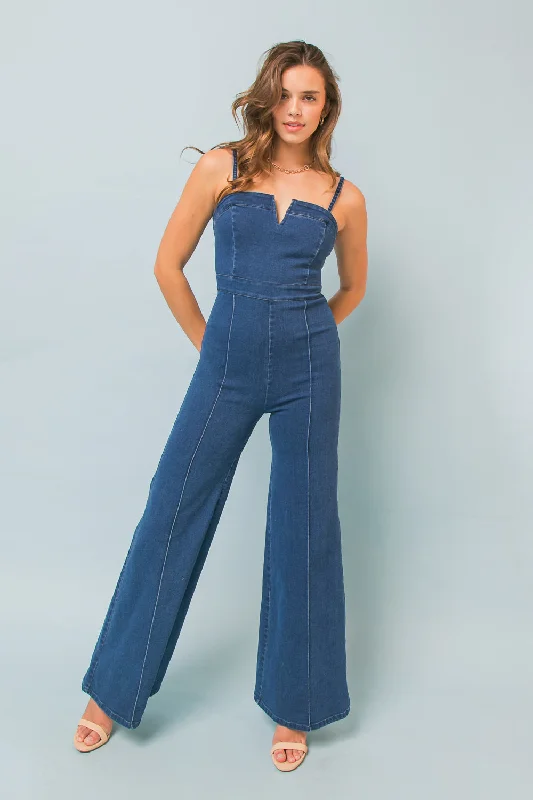 MAKING MAGIC DENIM JUMPSUIT performance