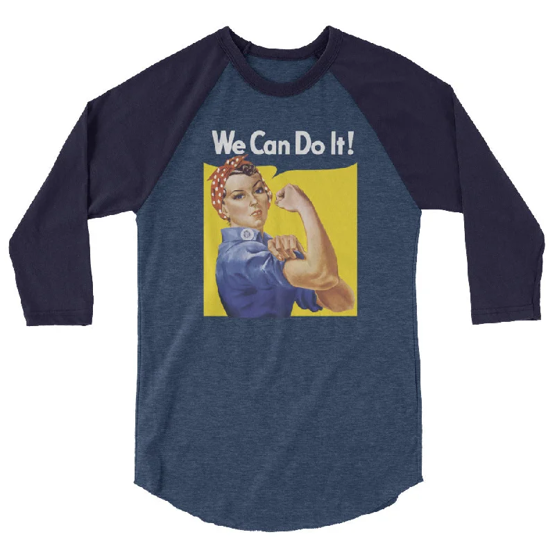 We Can Do It Rosie the Riveter 3/4 Sleeve Raglan Scandinavian