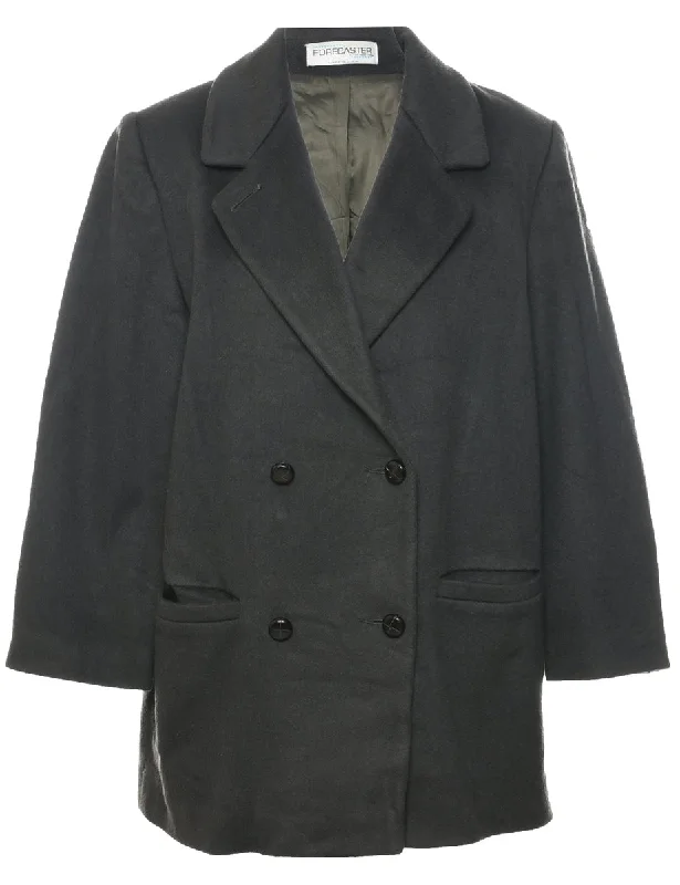 Double Breasted Peacoat - L Relaxed Women's 