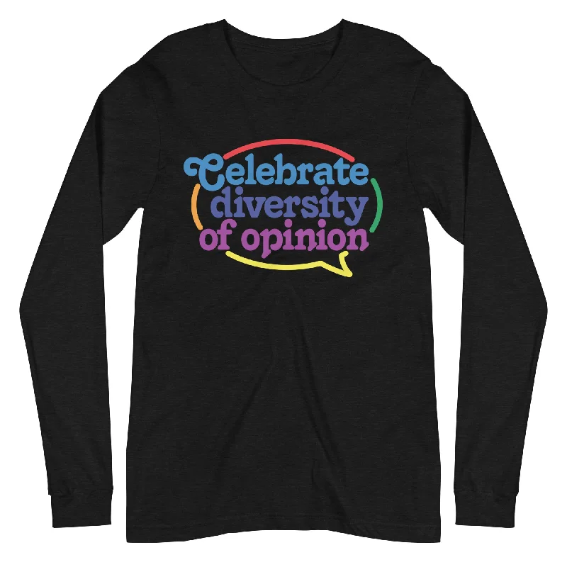 Celebrate Diversity of Opinion Long Sleeve T-Shirt Dynamic Women's High - energy