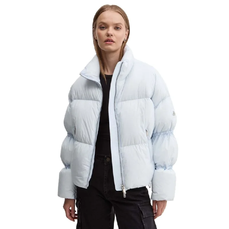 Moose Knuckles blue Nylon Jackets & Women's Coat Feminine Women's Soft 