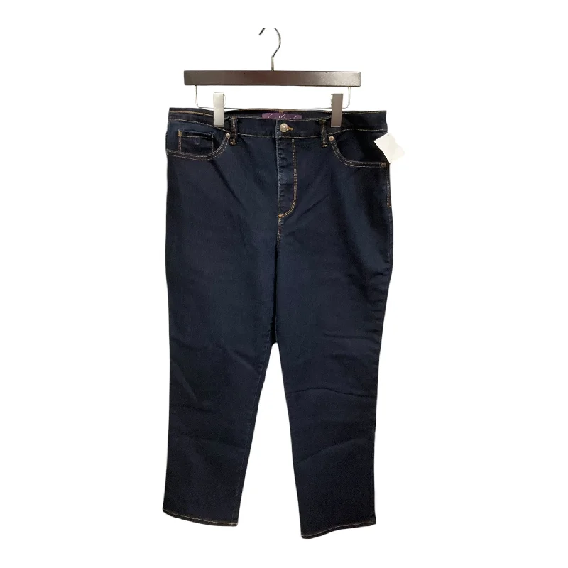 Jeans Straight By Gloria Vanderbilt In Blue Denim, Size: 16 garde