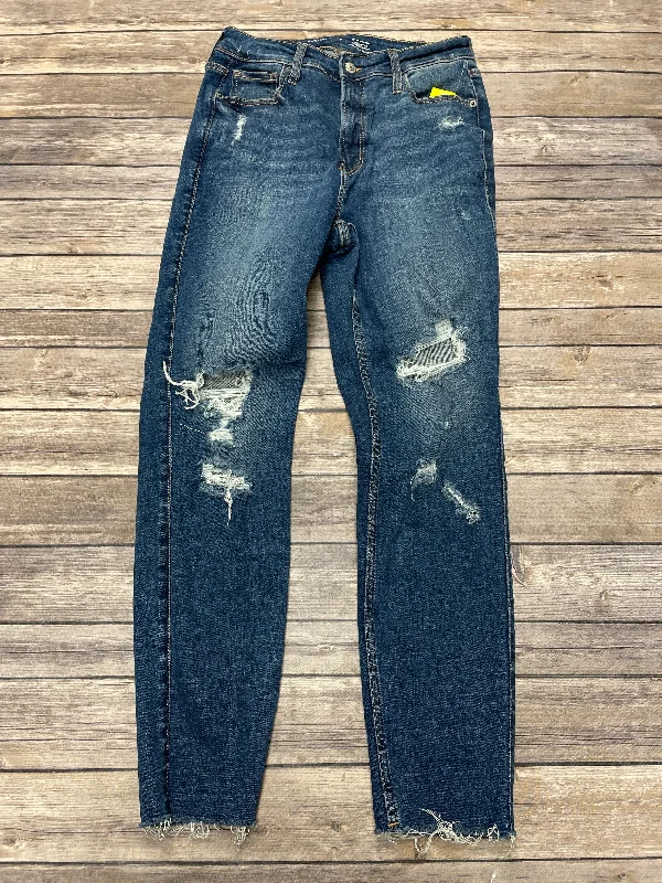 Jeans Skinny By Old Navy In Blue Denim, Size: 6 Artistic Women's Hand - painted