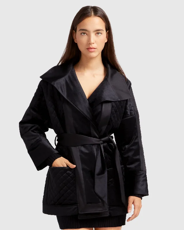 Ace of Spades Velvet Coat Elegant Women's Formal 